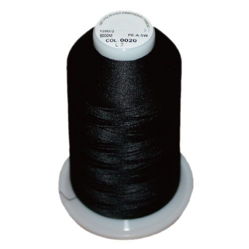 Embroidery Thread Black 0020 5000M