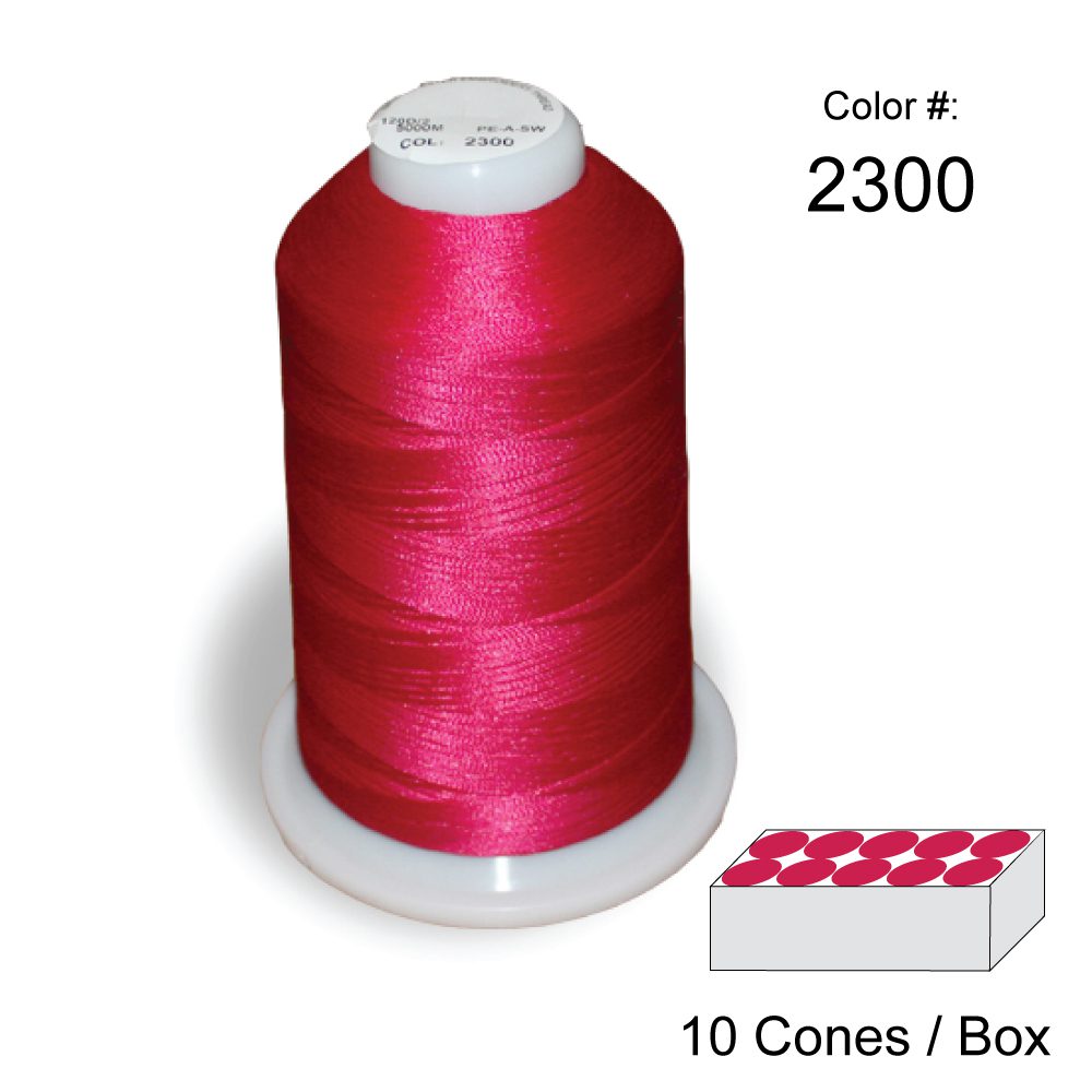 Polyester Thread Pink 2300 5000M / 12 Cones per Box