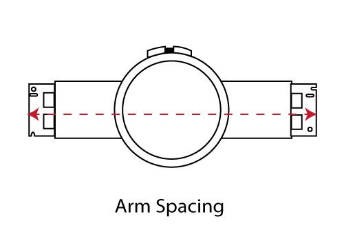 hoop arm spacing