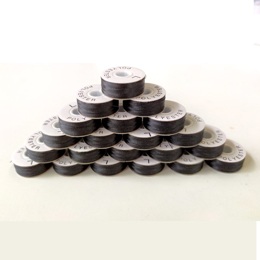 Super Quality Style L 144 Prewound Bobbins| Cardboard| Black