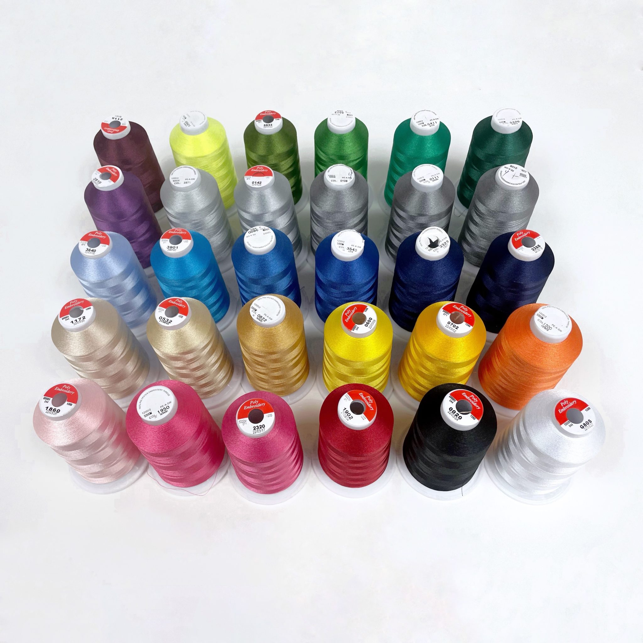 30 Colors Assorted Embroidery Threads Sunway Embroidery Supplies